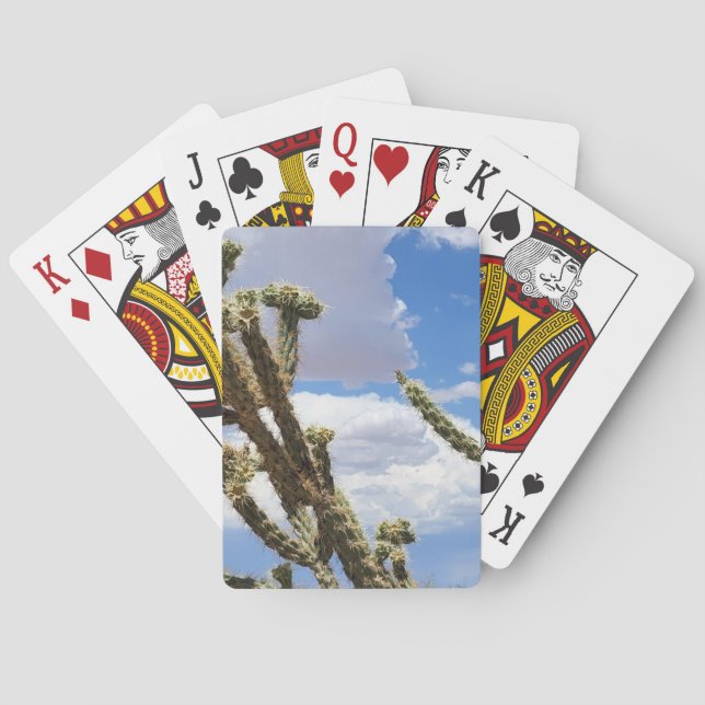 Desert Cactus Blu Sky Poker Cards (Back)