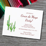 Desert Cactus Cinco De Mayo Fiesta Party    Invitation Postcard at Zazzle