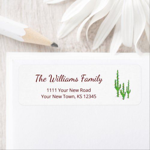 Desert Cactus Cinco de Mayo Return Address Label