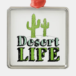 Desert Cactus Desert Plants Cactus Tree Design Metal Ornament