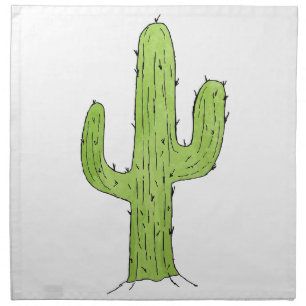 Desert Cactus Desert Plants Cactus Tree Design Napkin