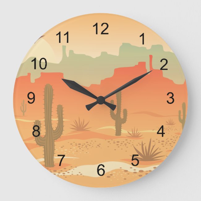 Desert Cactus Design Clock