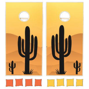 Desert Cactus Design Cornhole Set