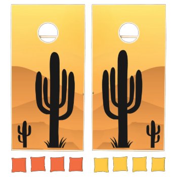 Desert Cactus Design Cornhole Set by SjasisDesignSpace at Zazzle
