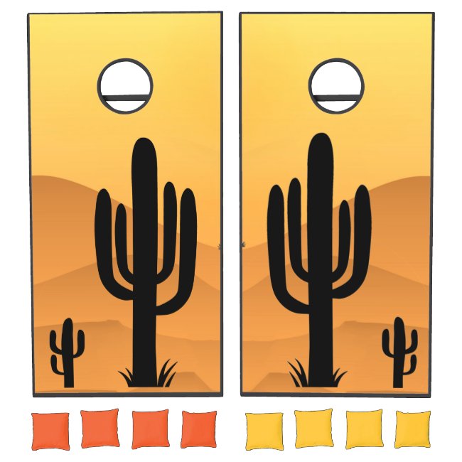 Desert Cactus Design Cornhole Set