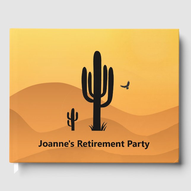 Desert Cactus Design Guest Book (Front)