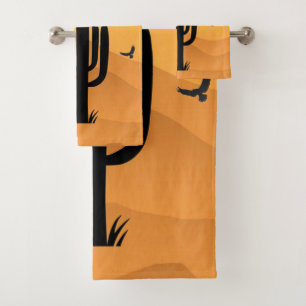 Desert Cactus Design Towel Set