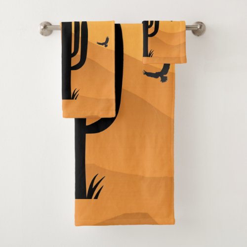 Desert Cactus Design Towel Set