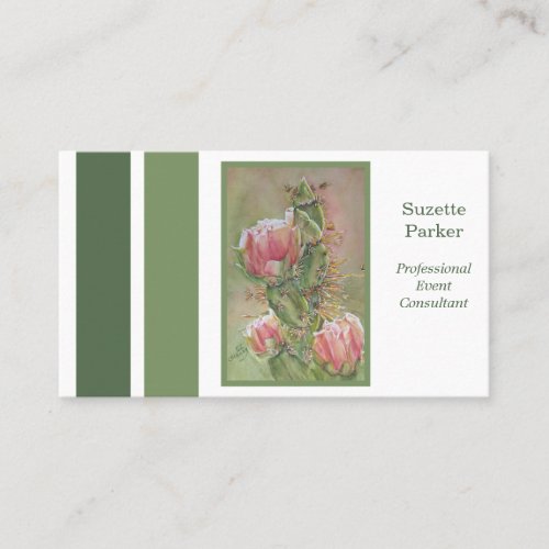 Desert Cactus Flower Event Planner Business Card