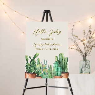 Desert Cactus Garden Baby Shower Welcome Sign