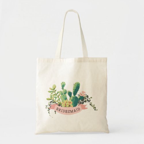 Desert Cactus Garden  Bridesmaid   Tote Bag