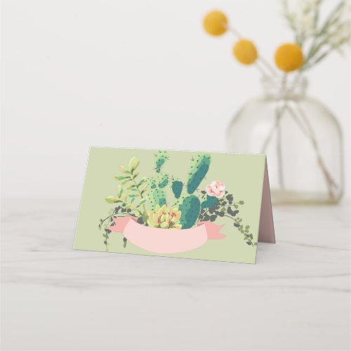 Desert Cactus Garden    Place Card