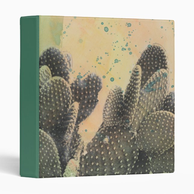 Desert Cactus | Green Splatter Binder (Front/Spine)