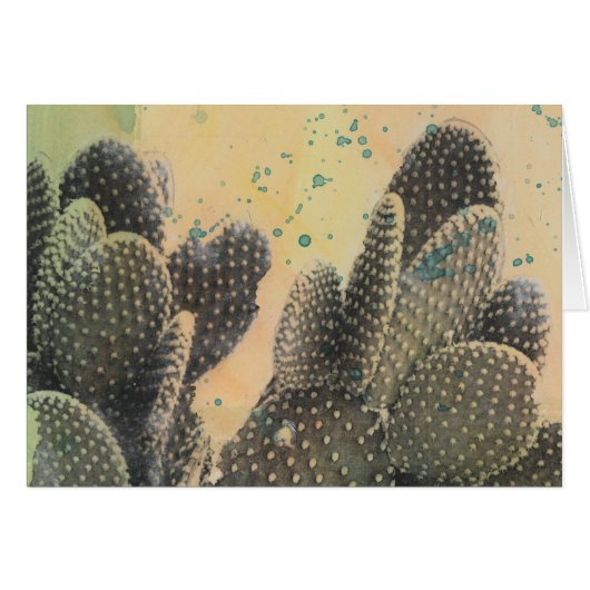 Desert Cactus | Green Splatter Cards (Front Horizontal)