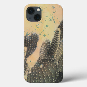 Desert Cactus Green Splatter iPhone 13 Case