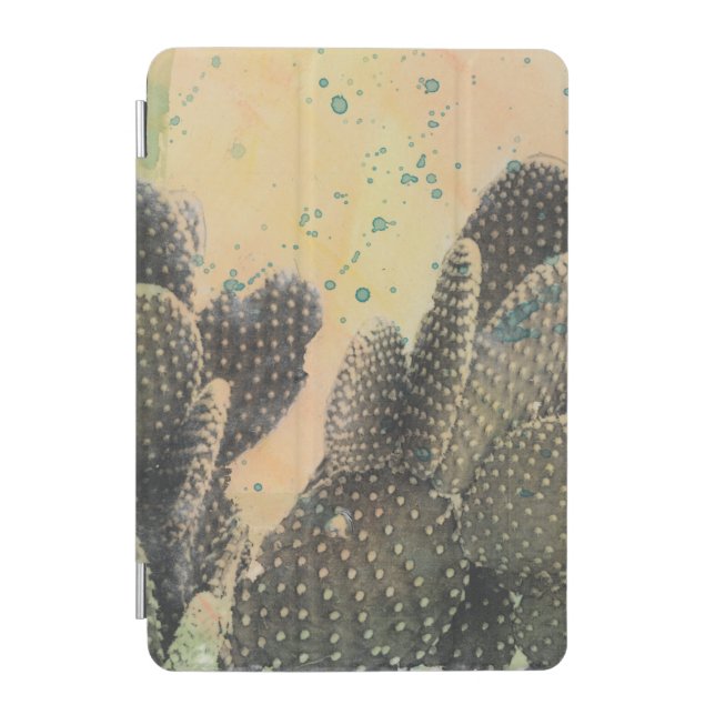 Desert Cactus | Green Splatter iPad Mini Cover (Front)