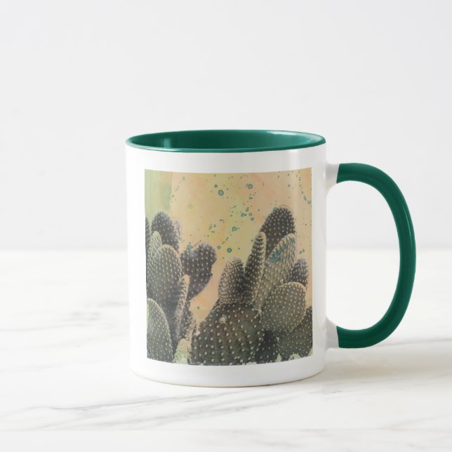 Desert Cactus | Green Splatter Mug (Right)