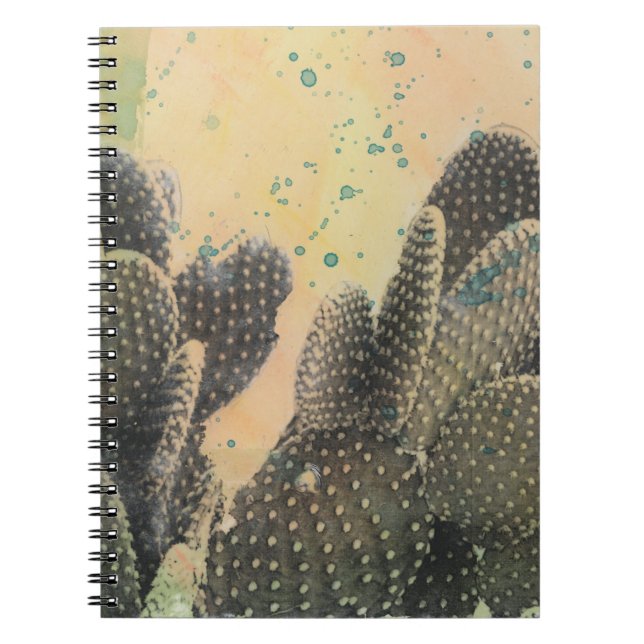 Desert Cactus | Green Splatter Notebook (Front)