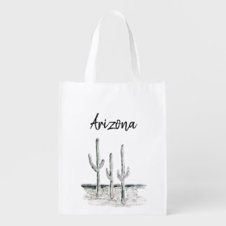 Desert Cactus Grocery Bag