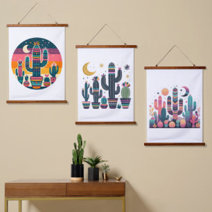 Desert Cactus Hanging Tapestry