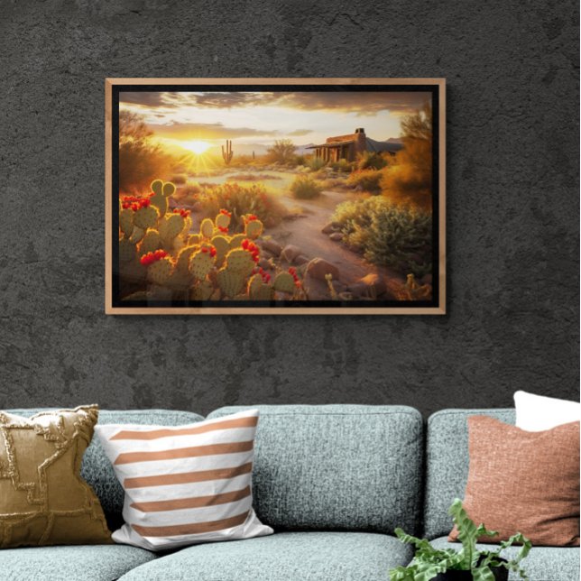 Desert Cactus in Bloom AI Art | Photorealistic Poster (Creator Uploaded)