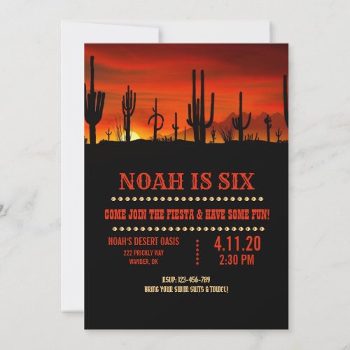 Desert Cactus Invitation