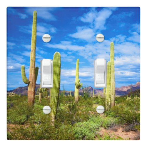 Desert cactus landscape Arizona Light Switch Cover