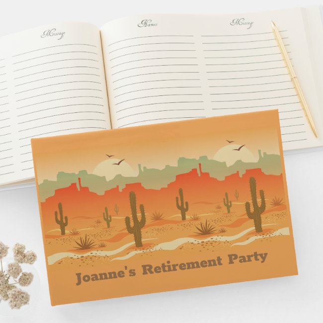 Desert Cactus Landscape Design Guest Book
