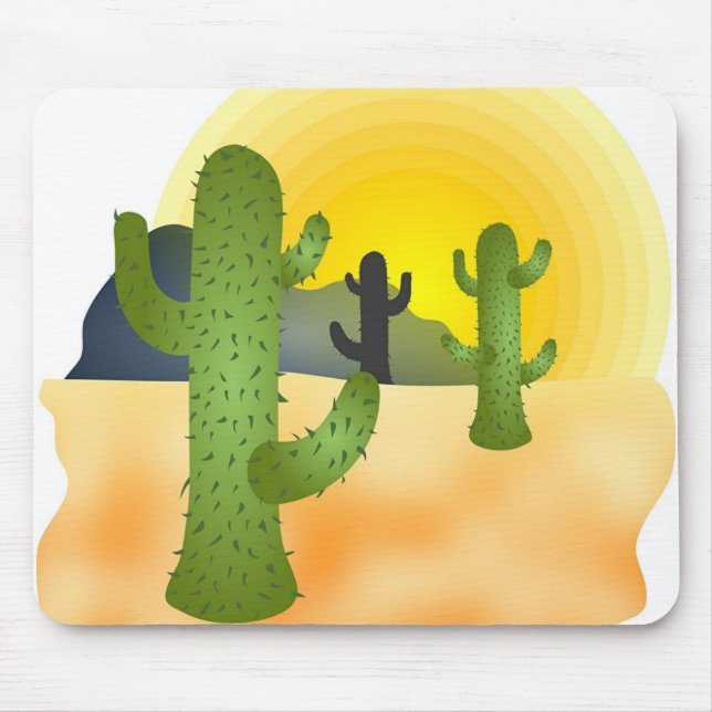 Desert Cactus Mouse Pad (Front)