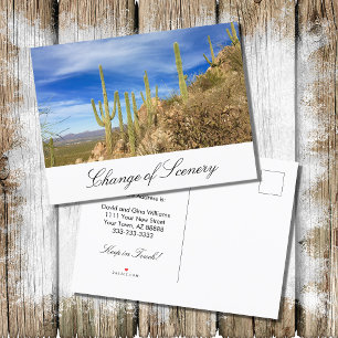 Desert Cactus New Address Moving Announcement Postcard