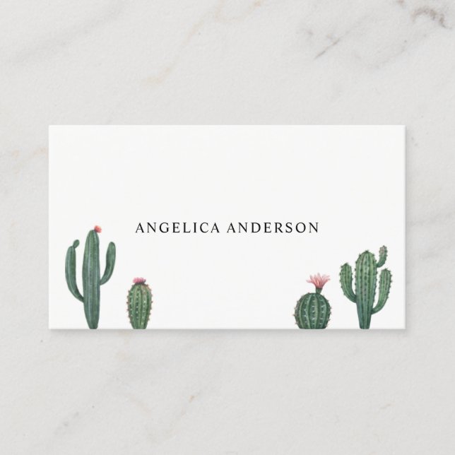 Desert Cactus Plants Business Card (Front)
