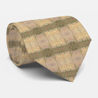 Desert Cactus Plants On Wood Grain Photo Image Neck Tie