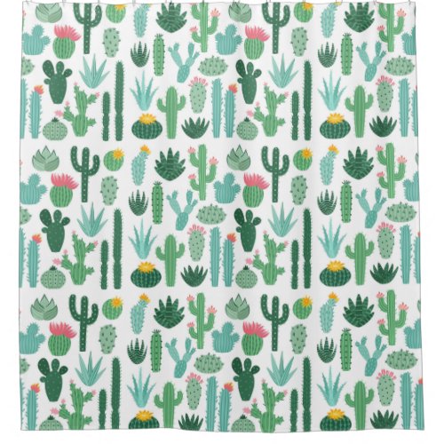 Desert Cactus Pretty Shower Curtain