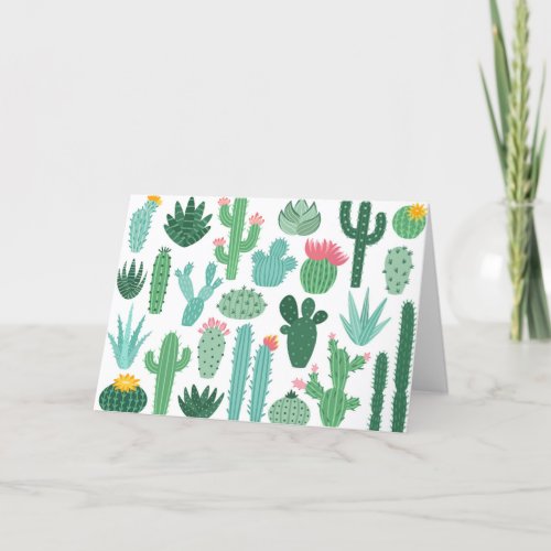 Desert Cactus Pretty Thank You Card