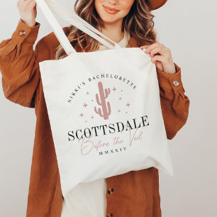 Desert Cactus Scottsdale Bachelorette Party Tote Bag