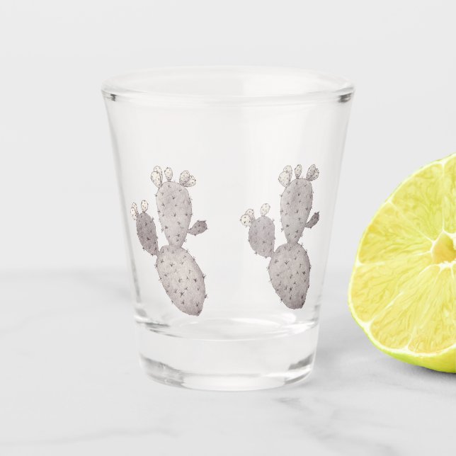 Desert Cactus Shot Glass (Front)