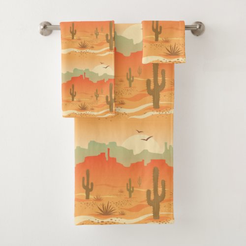 Desert Cactus Southwest Design Towel Set