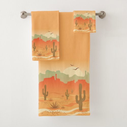 Desert Cactus Southwest Design Towel Set