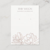 DESERT CACTUS SUCCULENT BLUSH PINK EARRING DISPLAY BUSINESS CARD (Front)