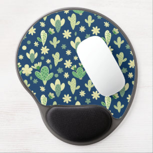 Desert Cactus & Succulent Pattern Gel Mouse Pad