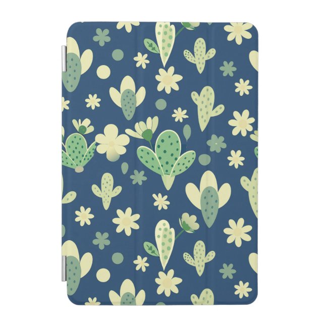 Desert Cactus & Succulent Pattern iPad Mini Cover (Front)