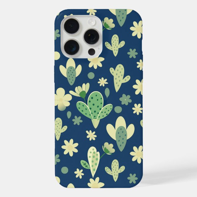Desert Cactus & Succulent Pattern Iphone Case (Back)