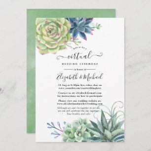 Desert Cactus Succulents Online Virtual Wedding Invitation