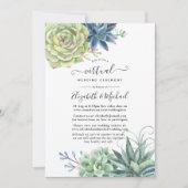 Desert Cactus Succulents Online Virtual Wedding Invitation (Front)