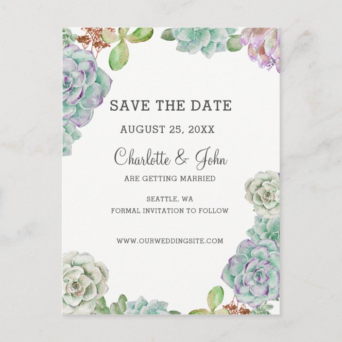 Cacti and Dried Palms Wedding Save the dates Boho Cactus Save Our Date Card Instant Download 130 Fiesta Numeric Save the Date Template