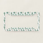 Desert Cactus Succulents Watercolor Handmade Boho License Plate Frame<br><div class="desc">Check out this cool frame with a handmade pattern. Check out matching items like gift wrap, water bottles, coozies, kitchen towels and throw blankets, and visit my shop for more colors and patterns too! Feel free to customize it with your own text or change the colors too! Let me know...</div>
