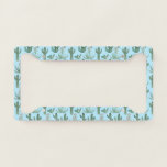 Desert Cactus Succulents Watercolor Handmade Boho License Plate Frame<br><div class="desc">Check out this cool frame with a handmade pattern. Check out matching items like gift wrap, water bottles, coozies, kitchen towels and throw blankets, and visit my shop for more colors and patterns too! Feel free to customize it with your own text or change the colors too! Let me know...</div>