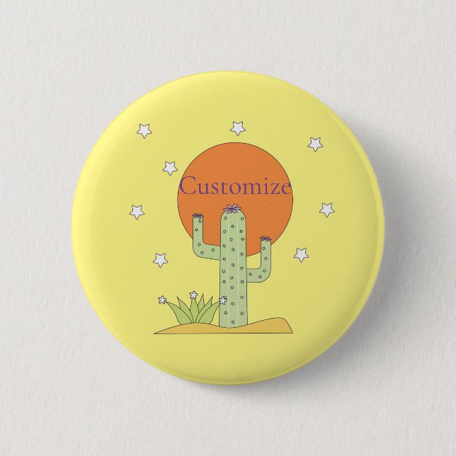 Desert Cactus Sun Thunder_Cove  Button (Front)