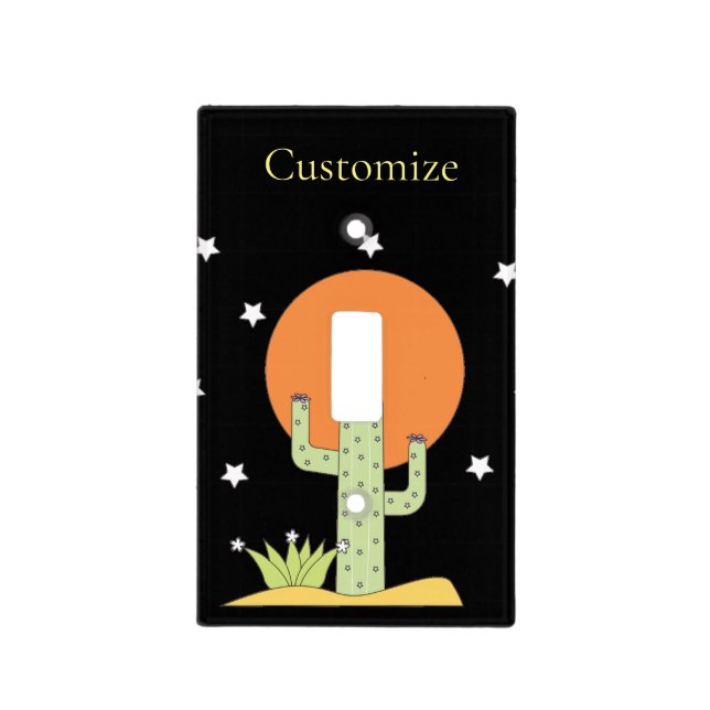 Desert Cactus Sun Thunder_Cove  Light Switch Cover (Front)