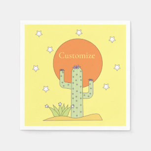 Desert Cactus Sun Thunder_Cove  Napkins